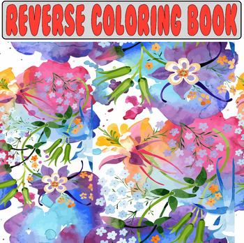 Preview of Reverse Coloring Book:Draw Designs on Watercolor Art-Abstract Watercolor Pattern