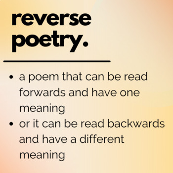 Results reverse poetry |