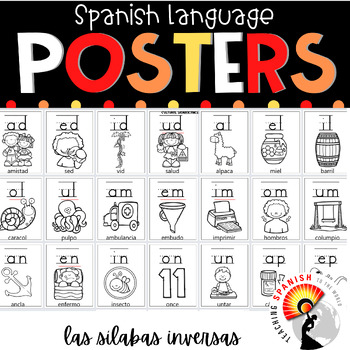 Preview of Reverse Syllables in Spanish Posters Sílabas Inversas