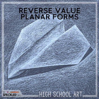 Preview of Reverse Value Planar Drawing Project video demonstration rubric & presentation