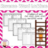 Reverse Word Ladders (CVC, CVCC, CVVC, CCVC and CCVCC words)