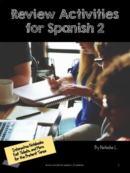 Preview of Review Activities for Spanish 2 (set 1)