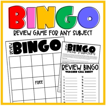 Review Bingo Game-For any subject by DeninEnglish | TPT
