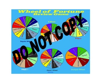 Preview of Review Game ALL AREAS - Wheel of Fortune