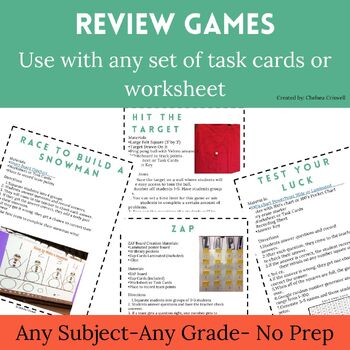 Preview of Review Games