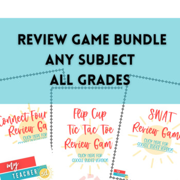 Preview of Review Game Bundle (Elementary, Middle, & High School)