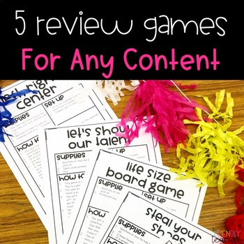Preview of Review Games for Any Subject
