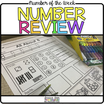 Preview of Number Sense 0 to 20 Review Kindergarten Math Printable Activities & Worksheets