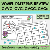 Review One Syllable CVVC, CVC, CVCC, CVCe Words Games and 