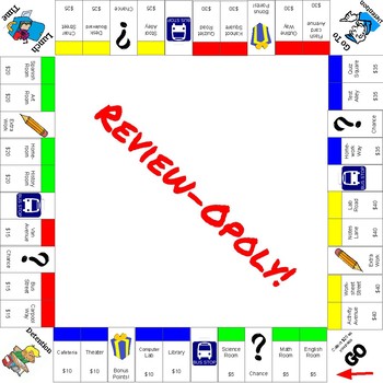 Review-Opoly by Jennie Armstrong | Teachers Pay Teachers