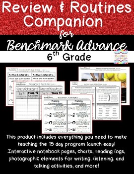 Preview of Review & Routines Companion for Benchmark Advance 6th Grade