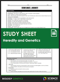 Study Sheet - Genetics and Heredity