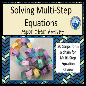 Preview of Solving Equations Review Paper Chain Activity