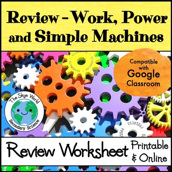 Preview of Review - Work, Power, and Simple Machines Worksheet