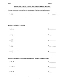 Review Worksheet (Add, Subtract, Convert, and Compare Rati