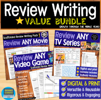 Review Writing BUNDLE (DISTANCE LEARNING supported) | TpT