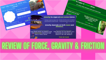 Preview of Review of Force, Gravity & Friction
