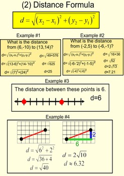 Preview of Review of slope, distance formula, degree & midpoint, SMART Notebook