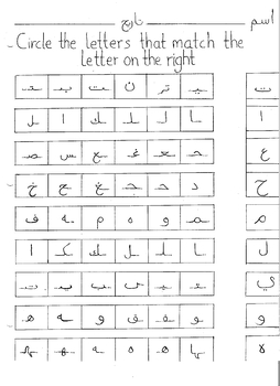 Reviewing different forms that joined Arabic letters can take by Aieman