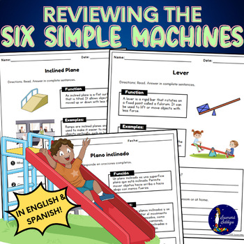 Preview of Reviewing the Six Simple Machines in English and Spanish