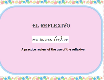 Preview of Reviewing the Spanish Reflexive