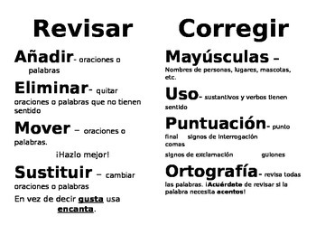 Preview of Revisar y Corregir