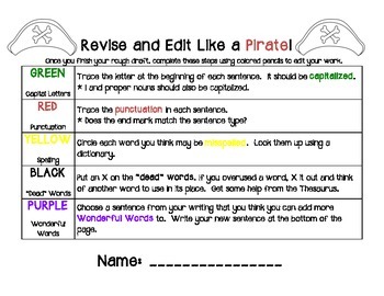 Preview of Revise and Edit Like a Pirate