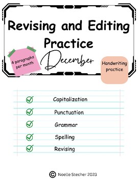Preview of Revise and Edit Paragraph Practice **December**