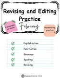 Revise and Edit Paragraph Practice *February*