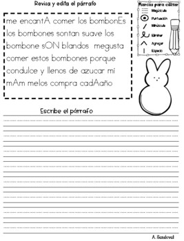 Revise and Edit Paragraphs in Spanish Revisar y editar by Angelica Sandoval