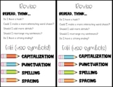 Revise and Edit by color mini anchor chart