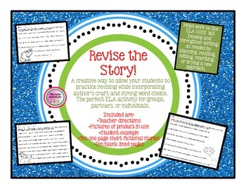 Preview of Revise the Story: TEN one-page stories for revisions & figurative language!