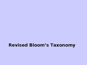 Revised Bloom’s Taxonomy & Knowledge Dimensions PD PPT (editable resource)