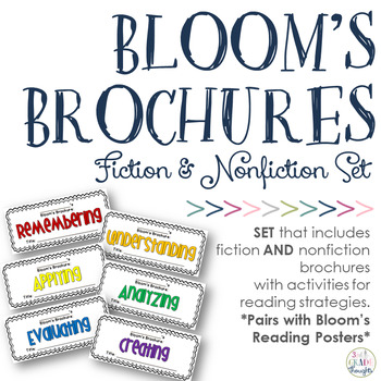 Preview of Revised Bloom's Taxonomy Brochure BUNDLE {Fiction + Nonfiction}
