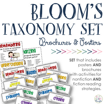 Preview of Revised Bloom's Taxonomy BUNDLE {Posters + F & NF Brochures}