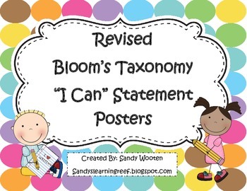Preview of Bloom's Taxonomy "I Can" Statement Posters for Higher Order Thinking