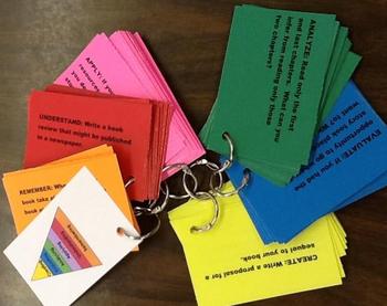 Preview of Revised Blooms Taxonomy Literature Response Cards