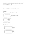 Revised Crazy Dr. Kathy's Study Guides Days 1-12