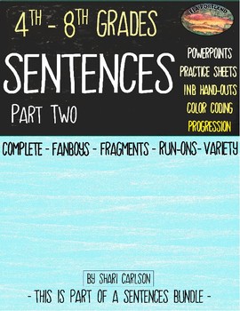 Preview of Revising: COMPLETE Sentences Part TWO---4th - 8th Grades