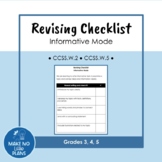 Revising Checklist- Informative
