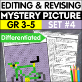 Revising & Editing Practice Mystery Picture 3rd 4th 5th Grade