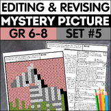 Revising & Editing Practice Mystery Picture 6th 7th 8th Gr