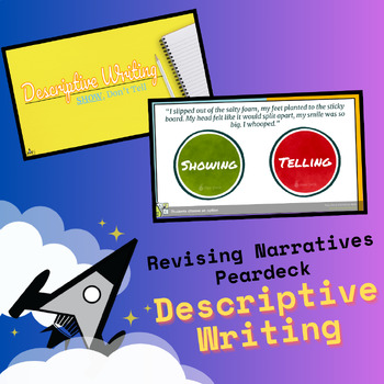 Preview of Revising Narratives Interactive Peardeck Slides - Descriptive Writing