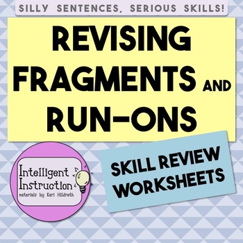 Preview of Revising Fragments and Run-ons: Practice Worksheet