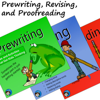 Preview of Prewriting, Revising, Proofreading  - Writing Process Presentations