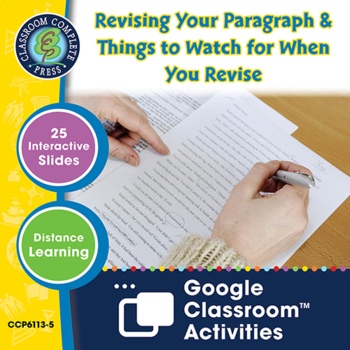 Preview of Revising & Things to Watch for When You Revise - Google Slides Gr. 5-8