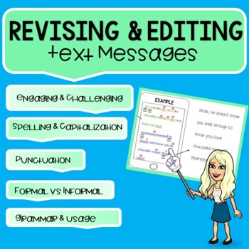 Preview of Revising and Editing Text Messages Workbook