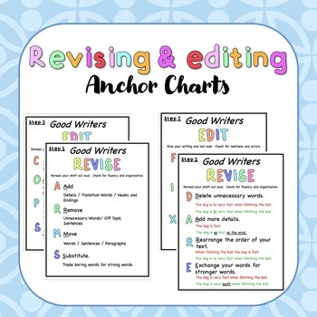 Preview of Revising and Editing Anchor Charts