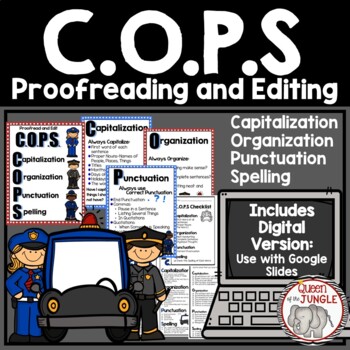 Preview of Revising and Editing COPS Includes | Print and Google Slides