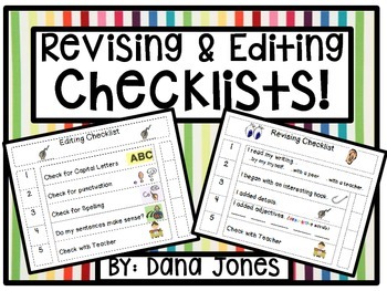 Preview of Revising and Editing Checklists